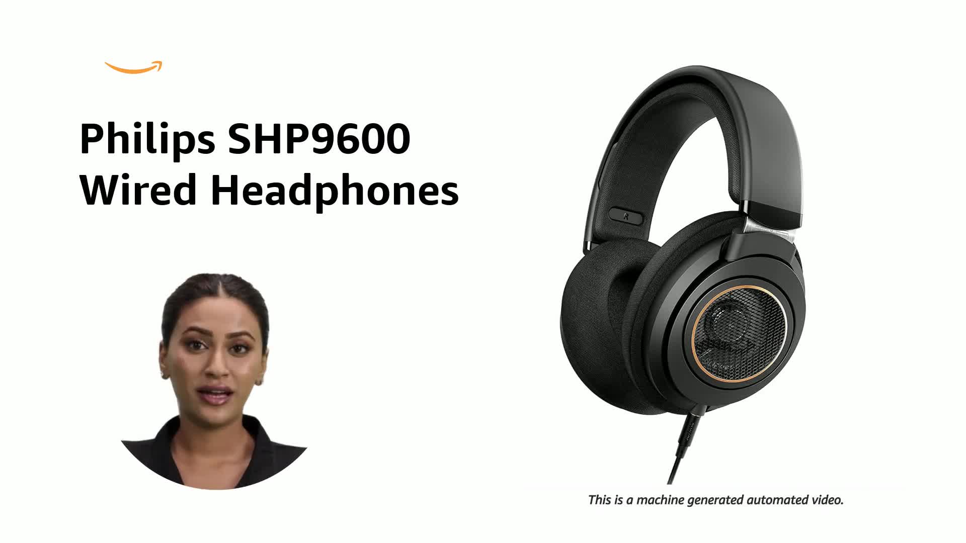 Philips Audio SHP9600 Wired Over Ear Headphones with Mic (Black